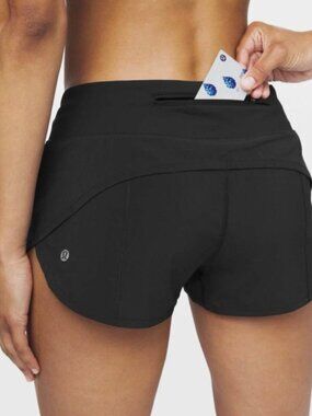 Lululemon Women's Speed Up Lined Shorts 3.75" Inseam High Rise Black Size 6